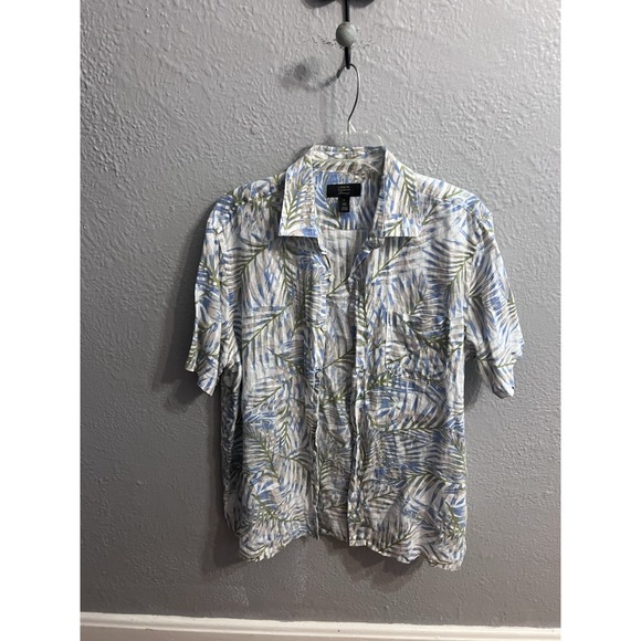 Club Room Other - Club Room Luxury‎ Linen Shirt Mens Size Large  Hawaiian